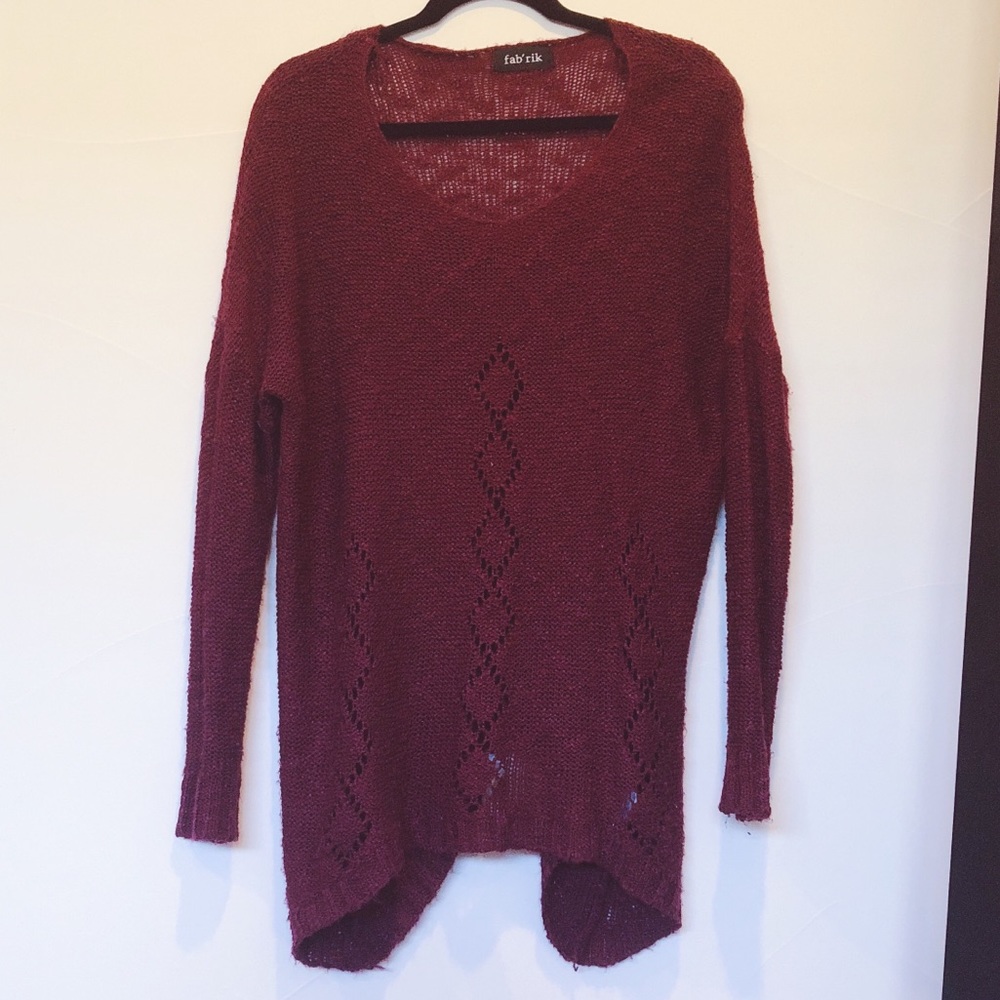 Red oversized sweater